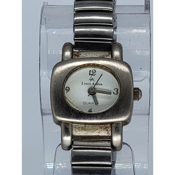 Louis Arden Ladies Silver Tone Quartz Stainless Steel Expanding Bracelet Watch - Picture 16 of 16